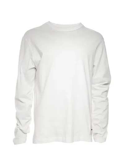 Pre-owned Jil Sander 2020-2025 Logo Long Sleeve T-shirt In White