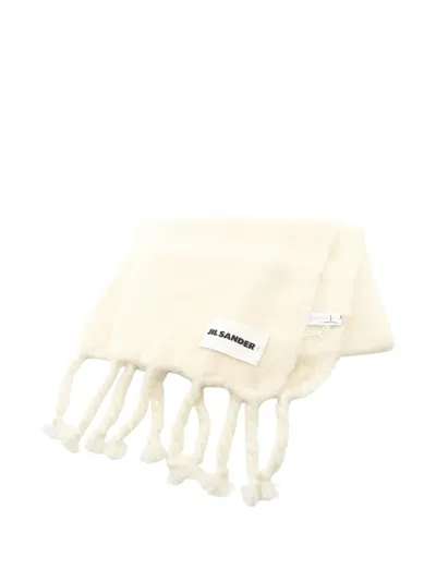 Pre-owned Jil Sander 2020s Logo-detail Scarf In Neutral