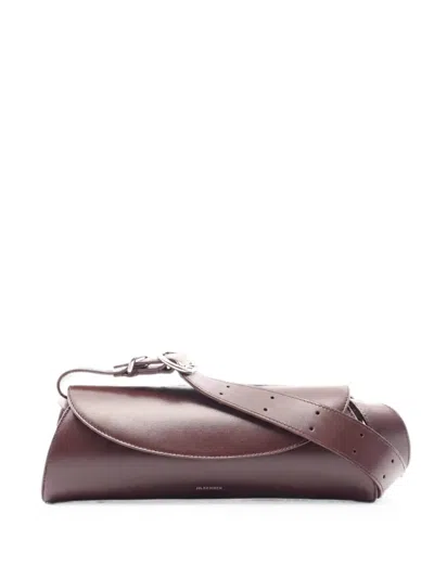 Pre-owned Jil Sander 2020s Small Cannolo Leather Shoulder Bag In Brown