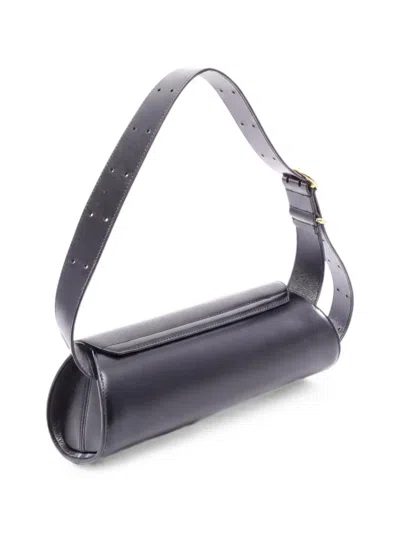 Pre-owned Jil Sander 2020s Small Cannolo Shoulder Bag In Black