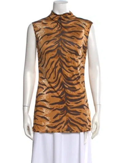 Pre-owned Jil Sander 2021 Silk Top In Brown
