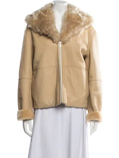 Pre-owned Jil Sander 2023 Lamb Fur Coat In Neutrals