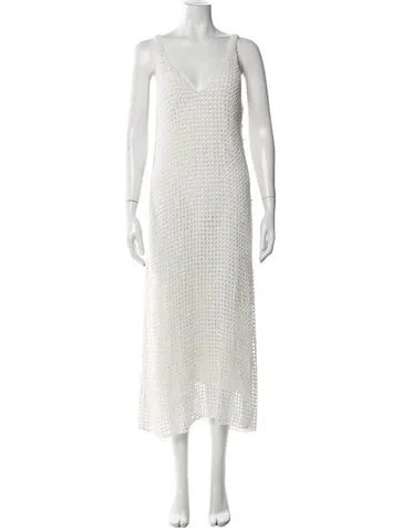 Pre-owned Jil Sander 2023 Long Dress In White