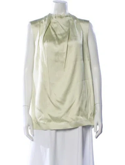 Pre-owned Jil Sander 2023 Mock Neck Top In Green