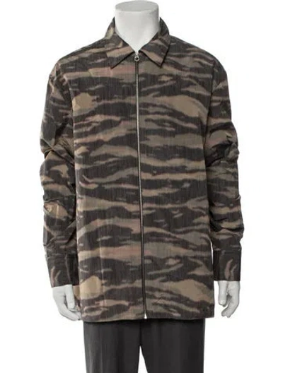 Pre-owned Jil Sander 2025 Camouflage Print Jacket W/ Tags In Neutrals