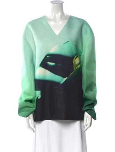 Pre-owned Jil Sander 2025 Wool Top In Green