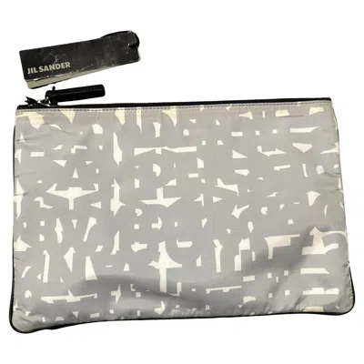 Pre-owned Jil Sander 21st Century New Abstract Print Nylon Clutch Bag By  In Gray