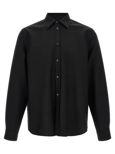 Jil Sander 240 Shirt Long Sleeves Straight Cut In Black