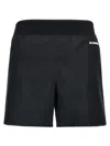 Jil Sander Knee-length Elastic Waistband Lightweight Shorts In Black