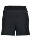 Jil Sander Knee-length Elastic Waistband Lightweight Shorts In Black