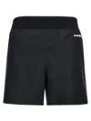 Jil Sander Elastic Waistband Shorts Side Slits In Blue