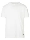 Jil Sander Short Sleeve Crewneck Logo Patch T-shirt - Pack Of 3 In White
