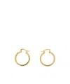 Jil Sander Gold Textured 3 Hoop Earrings In Gold