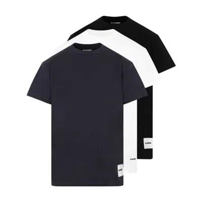 Jil Sander 3 Pack Multicolor Organic Cotton T-shirt