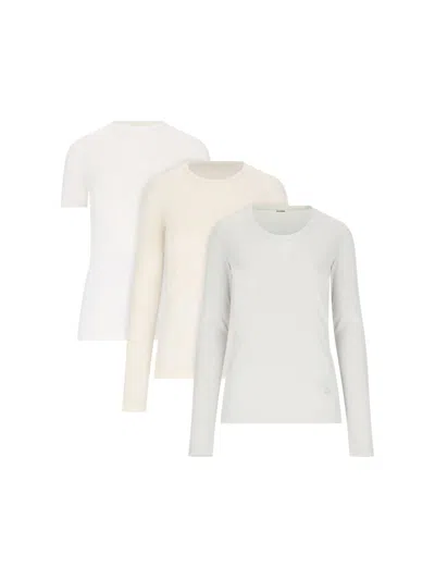 Jil Sander 3-pack T-shirt Set In Gray