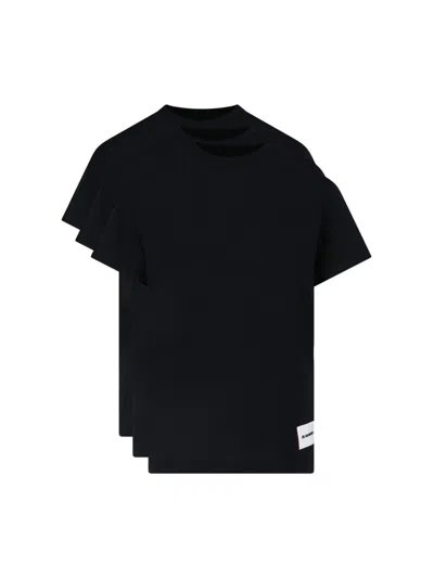 Jil Sander 3-pack T-shirt Set In Nero
