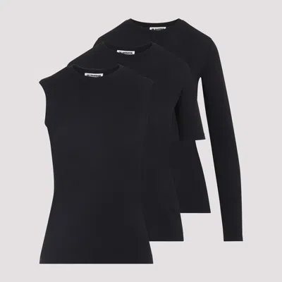 Jil Sander Black Cotton 3 Pack T-shirts