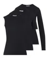 Jil Sander Women's 3 Pack T-shirts In Black