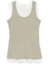 Jil Sander Three-pack Multicolor 3 Layers Tank Tops In Green