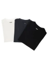 Jil Sander 3 T-shirt Pack With Logo Patch In Black