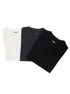 Jil Sander 3 T-shirt Pack With Logo Patch In Multicolor