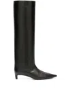Jil Sander Tall Boots With Pointed Toe And Stiletto Heel In Black