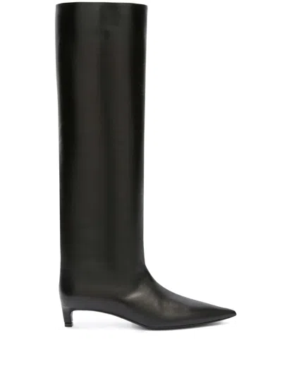 JIL SANDER 30MM KNEE-HIGH LEATHER BOOTS