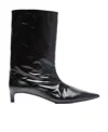 Jil Sander Fitted Calf Leather High Boots In Black