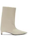 Jil Sander 30mm Leather Ankle Boots In Neutrals
