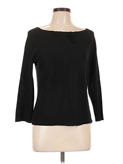 Pre-owned Jil Sander 3/4 Sleeve Top Black Boatneck Tops