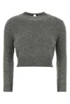 Jil Sander -inspired Wool Blend Knit Sweater For Women In Gray