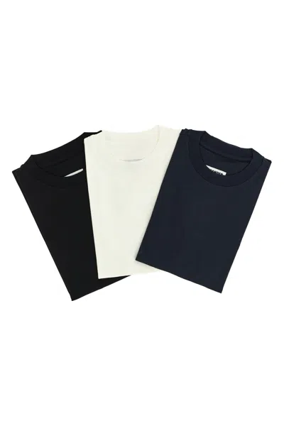 Jil Sander 3-pack Logo Embroidery T-shirt In Multi