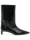 Jil Sander Black Leather Ankle Boots