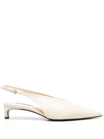 Jil Sander 40mm Leather Pumps In Neutrals