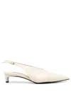 Jil Sander 40mm Leather Slingback Pumps In Neutrals