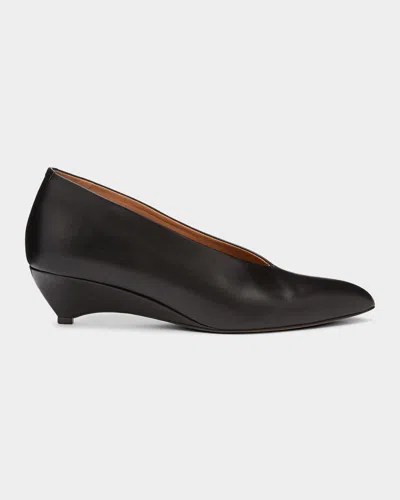 JIL SANDER 45MM ARC LEATHER PUMPS