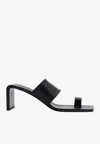 Jil Sander 50 Leather Ring-toe Sandals In Black