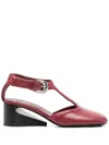 Jil Sander 50mm Leather Pumps In Red