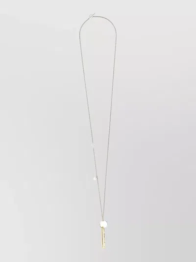 Jil Sander 601 Chain Link Mixed Metal Necklace