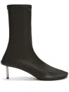 Jil Sander 60mm Ankle Leather Boots In Black