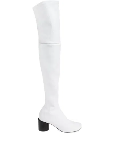 JIL SANDER 60MM BLOCK-HEEL OVER-THE-KNEE BOOTS