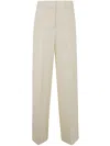 Jil Sander 61 Aw 32 Wide Leg Tailored Trousers In Neutral