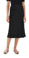 Jil Sander Asymmetric Midi Skirt In Black
