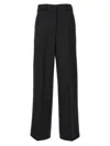 Jil Sander Elasticated-waist Wide-leg Trousers In Black