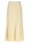 Jil Sander High-waisted Midi Skirt Asymmetric Hem