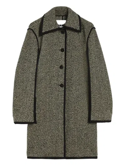 JIL SANDER "65 W TRIM" COAT,J02AA0194.J40261 092 MILITARY SPECKLE
