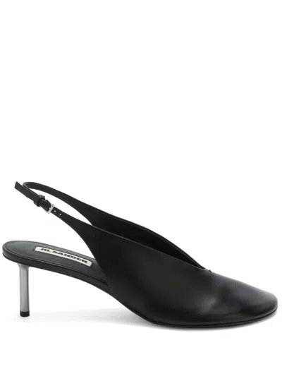 Jil Sander 65mm Leather Pumps In Black