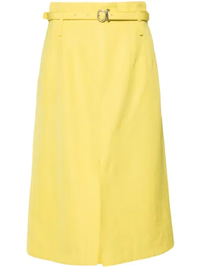 Jil Sander 66 A-line Midi Skirt In 绿色