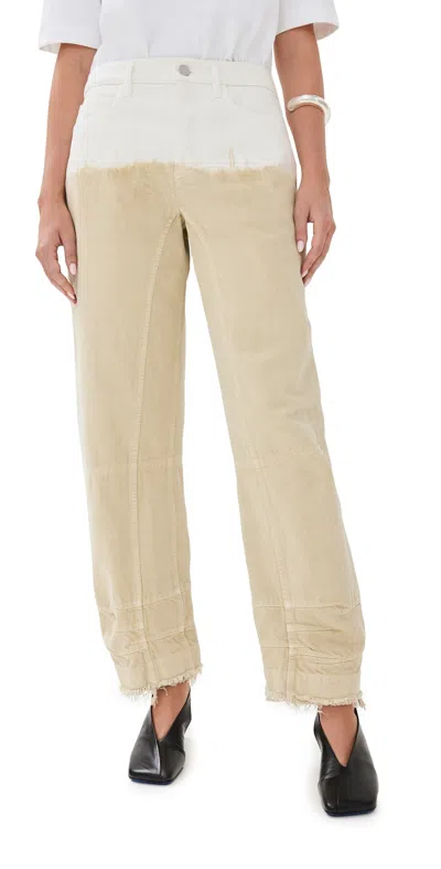 Jil Sander 69 Aw 20 Treated Trousers Almond In Multicolor