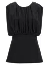 Jil Sander Acetate Blend Top Puffed Sleeves In Blue